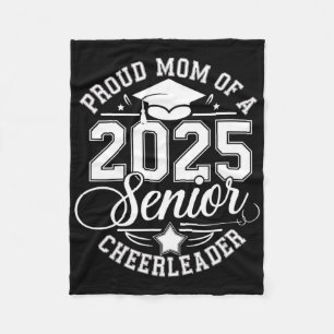 Senior 2025 Cheer Team Mum High School Graduation  Fleece Blanket