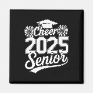 Senior 2025 Cheer Team Mum High School Graduation Magnet