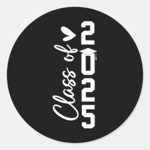 Senior 2025 Cl Of 2025 Graduation For College High Classic Round Sticker