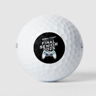 Senior 2025 Class of 2025 Gamer Video Games Golf Balls