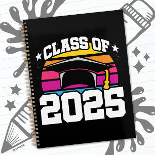 Senior 2025 Class of 2025 Graduation Retro Sunset Planner
