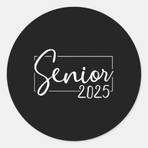 Senior 2025 College High School Graduation Year Cl Classic Round Sticker
