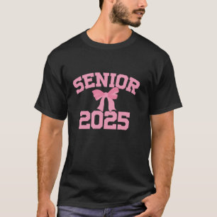 Senior 2025 Coquette Bow Class of 2025 Graduation T-Shirt