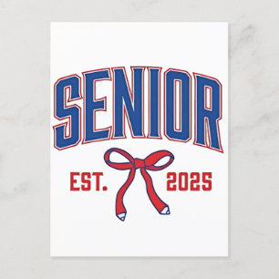 Senior 2025 Coquette Class of 2025 Pink Bows Announcement Postcard