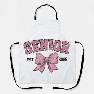Senior 2025 Coquette Class of 2025 Pink Bows Apron