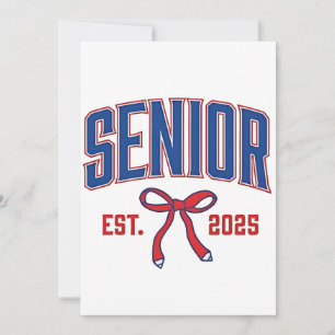 Senior 2025 Coquette Class of 2025 Pink Bows Holiday Card