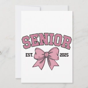 Senior 2025 Coquette Class of 2025 Pink Bows Invitation