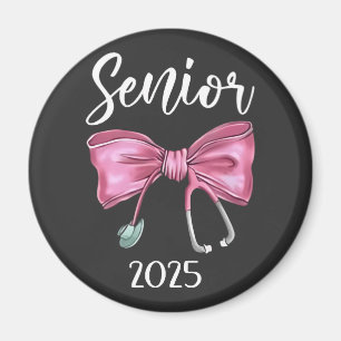 Senior 2025 Coquette Class of 2025 Pink Bows Magnet
