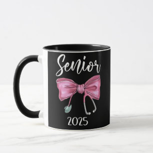 Senior 2025 Coquette Class of 2025 Pink Bows Mug