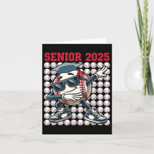 Senior 2025 Dabbing Baseball Cl Of 2025 Graduation Card