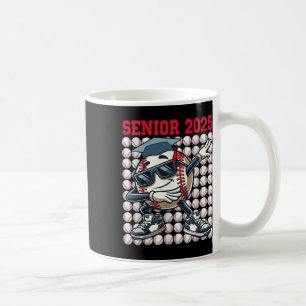 Senior 2025 Dabbing Baseball Cl Of 2025 Graduation Coffee Mug