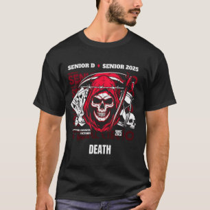 Senior 2025 Death Card Streetwear Graphic T-Shirt