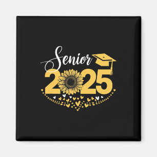 Senior 2025 Funny Graduation Sunflower Cl Of 2025 Magnet