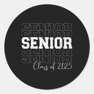 Senior 2025 Graduate College University Graduation Classic Round Sticker