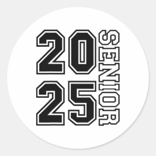 Senior 2025 Graduation 2025 Cl Senior 2025 Grad 6 Classic Round Sticker