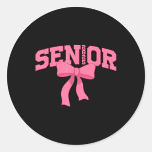 Senior 2025 Graduation Coquette Cl Of 2025 Grad Pa Classic Round Sticker