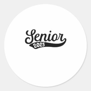 Senior 2025 Graduation Last Day of School Classic Round Sticker