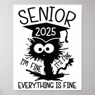 Senior 2025 High School College Graduation Year Cl Poster