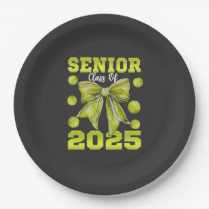Senior 2025 Softball Graduate Graduate Sport Paper Plate
