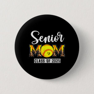 Senior 2025 Softll Mom Senior Mama 2025 Leopard St 6 Cm Round Badge