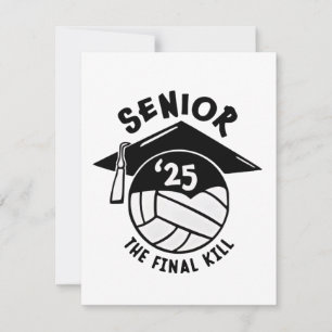 Senior 2025 Volleyball Graduation Card
