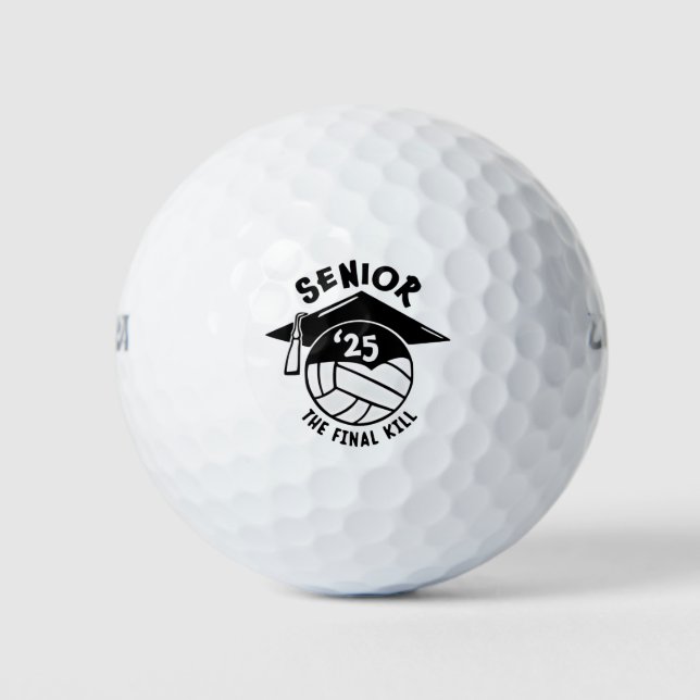 Senior 2025 Volleyball Graduation  Golf Balls (Front)