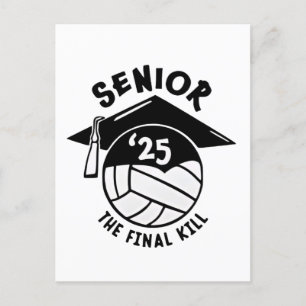 Senior 2025 Volleyball Graduation Holiday Postcard
