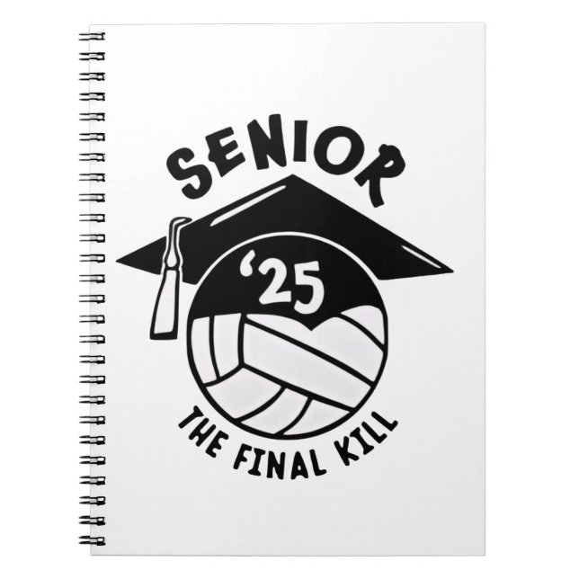 Senior 2025 Volleyball Graduation  Notebook (Front)