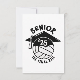 Senior 2025 Volleyball Graduation  Thank You Card