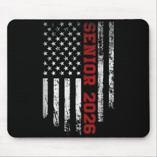 Senior 2026 American Flag Shirt USA Graduation Mouse Pad
