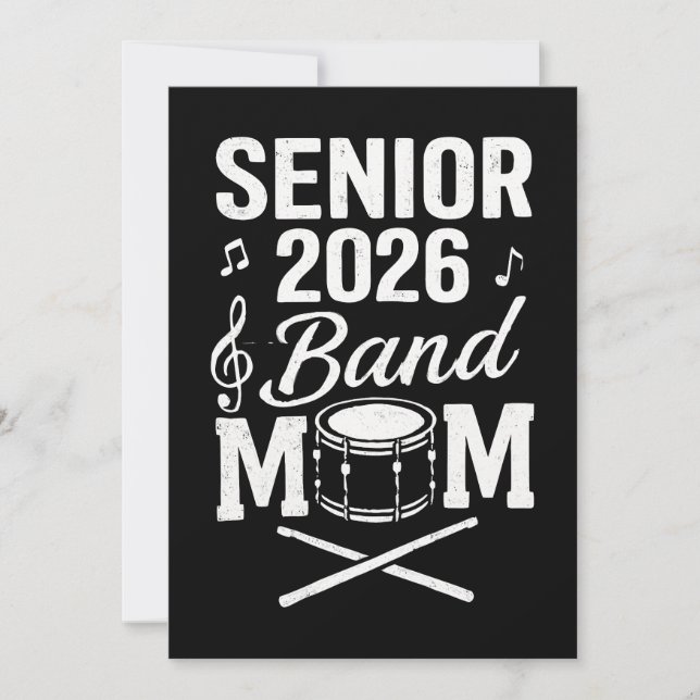 Senior 2026 Band Mum Invitation (Front)
