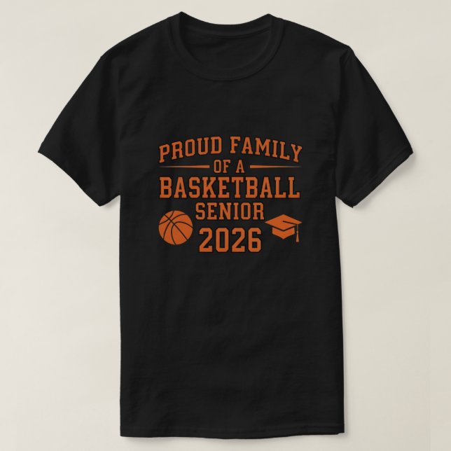 Senior 2026 Basketball Player Class of 2026 Grad  T-Shirt (Design Front)