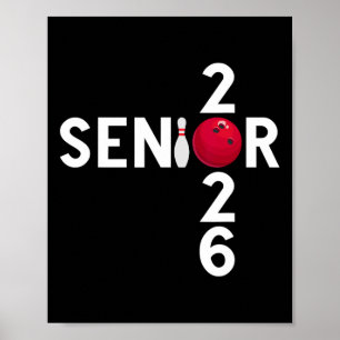 Senior 2026 Bowling Player Cl Of 2026 Graduation S Poster