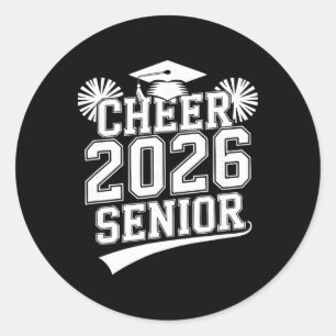 Senior 2026 Cheer Team Mum High School Graduation Classic Round Sticker