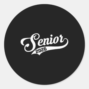 Senior 2026 Cl Of 2026 Back To School 2026 Graduat Classic Round Sticker