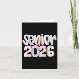 Senior 2026 Cl Of 2026 Coquette Pastel Floral Lace Card