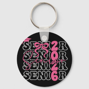 Senior 2026 Cl Of 2026 Coquette Pink Bow Graduatio Key Ring