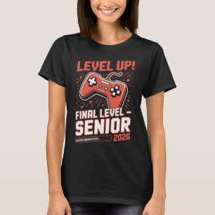 Senior 2026 Cl Of 2026 Funny Gamer Graduate  T-Shirt