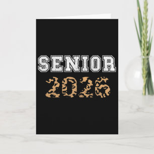 Senior 2026 Cl Of 2026 Graduation Leopard Card