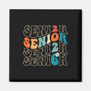 Senior 2026 Cl Of 2026 Retro Groovy Graduation Gra Magnet