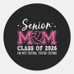 Senior 2026 Cl Of 2026 Senior Mum Volleyball Gradu Classic Round Sticker