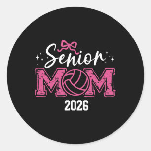 Senior 2026 Cl Of 2026 Senior Mum Volleyball Gradu Classic Round Sticker