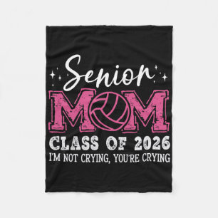 Senior 2026 Cl Of 2026 Senior Mum Volleyball Gradu Fleece Blanket