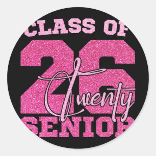 Senior 2026 Cl Of 2026 Seniors Graduation 26 Senio Classic Round Sticker