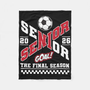 Senior 2026 Cl Of 2026 The Final Season Soccer Mum Fleece Blanket