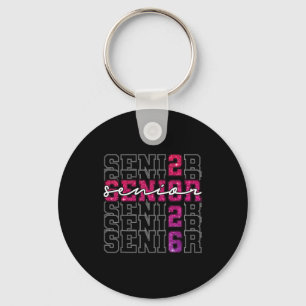Senior 2026 Class Graduation Pink Key Ring