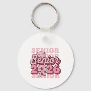 Senior 2026 Class of 2026 Coquette Pink Bow Gradua Key Ring