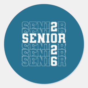 Senior 2026 Class Seniors Graduation Classic Round Sticker