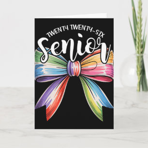 Senior 2026 Coquette Bow Cl Of 2026 Graduation Gir Card