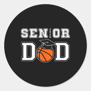 Senior 2026 Dad Sketll Graduation Classic Round Sticker
